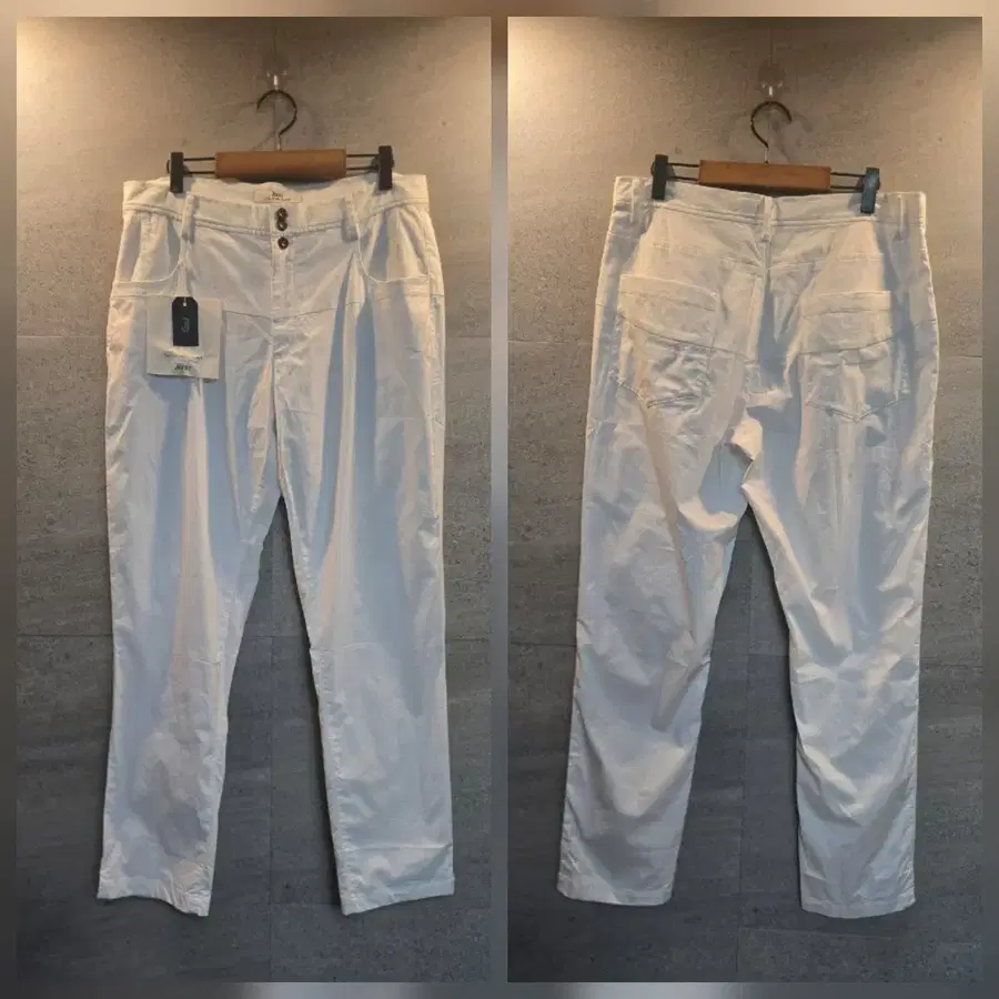 Jieor. 럭셔리 화이트 팬츠. 미착.