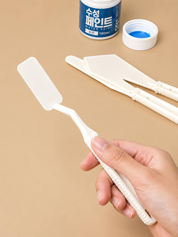 새 사각형 팔레트 나이프 미술 페인팅 유화 아크릴 도구 화방 회화 그림 용품 미술재료 텍스처 아트 물감 혼합 스크래핑 스패출러 컬러 블렌딩 입체질감 표현 화가용 작업 도구 미술용