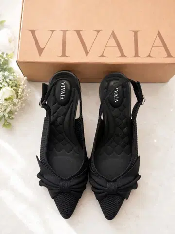 VIVAIA 스틸레토 슬링백 펌프스 블랙