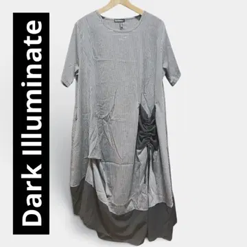 새상품 Dark Illuminate 롱 원피스 L 스트라이프 모드