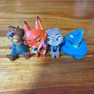 주토피아 어깨 쿵 Fig. 피규어 4종 세트