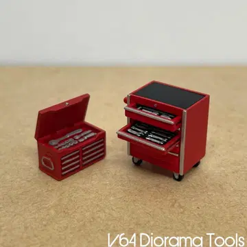 1/64 디오라마 차고 툴 캐비닛 세트