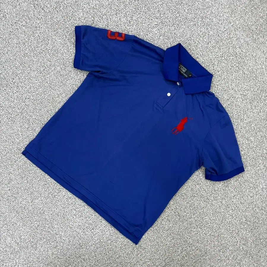 XL 빈티지 여성 반팔 카라티 0818J1