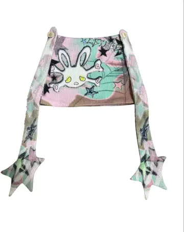 Rabbit Skull Print Knit Hat 비니
