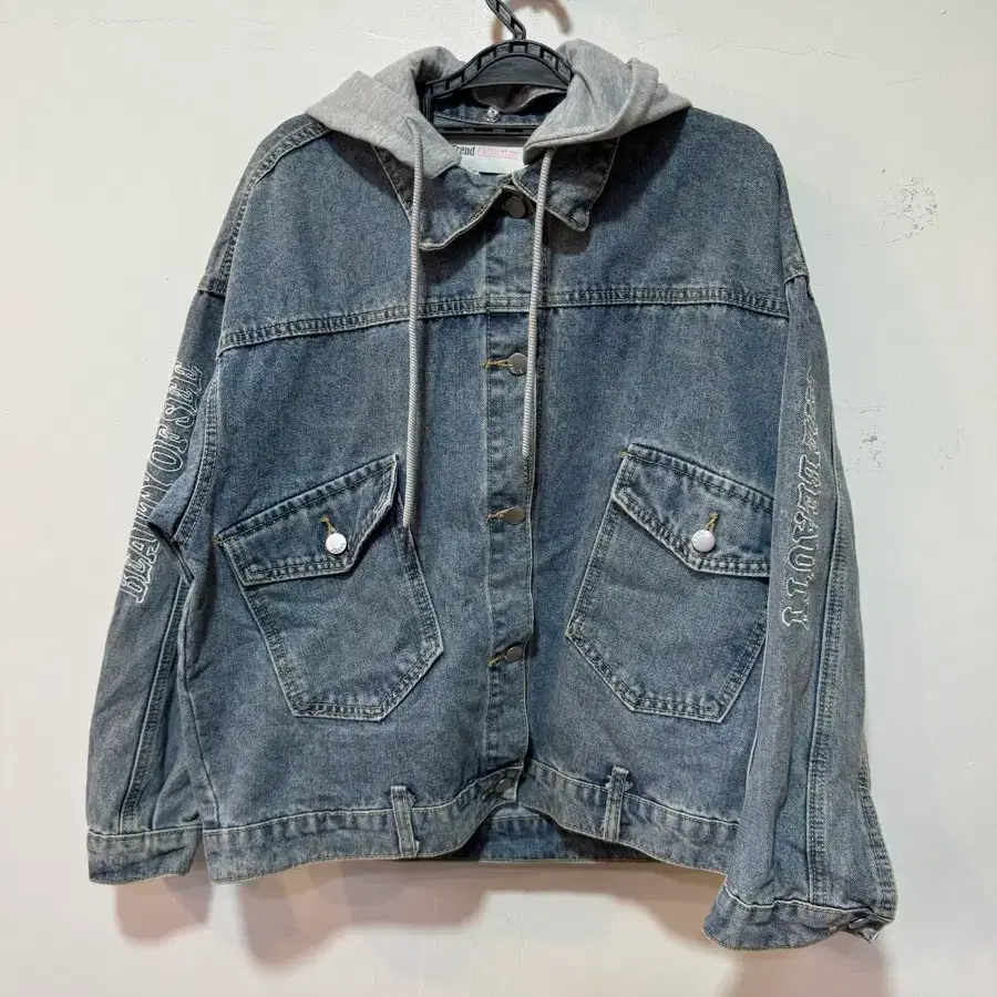 트렌드컬렉션 후드 데님 자켓 블루종 프리