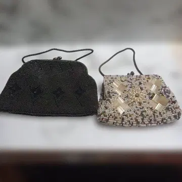 쇼와 레트로 비즈 백 2세트 핸드백