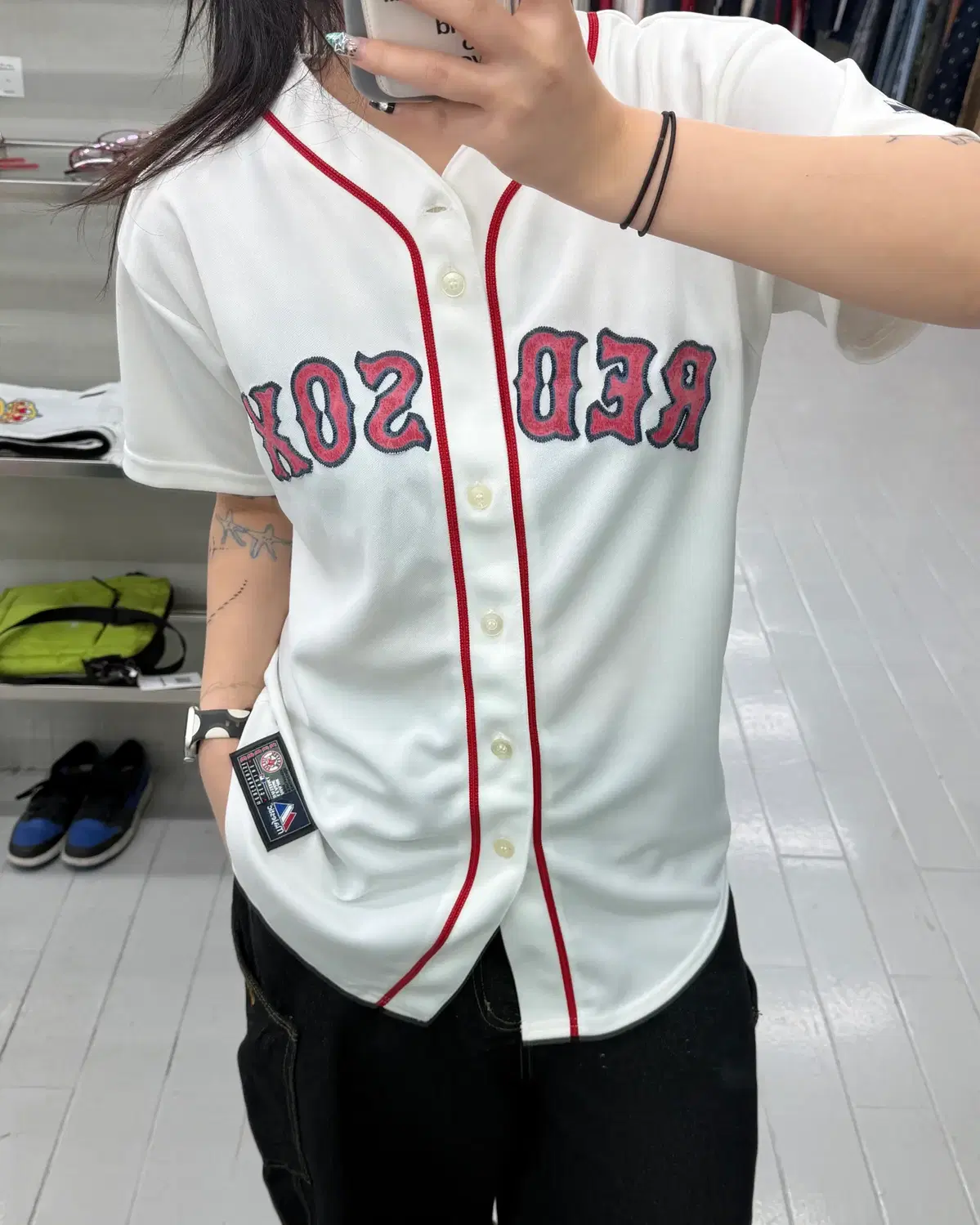 (XL) 마제스틱 MLB 보스턴 레드삭스 베이스볼 저지 야구 유니폼