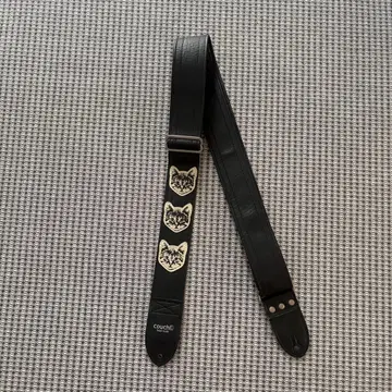 Couch Guitar Strap 고양이 패턴 블랙