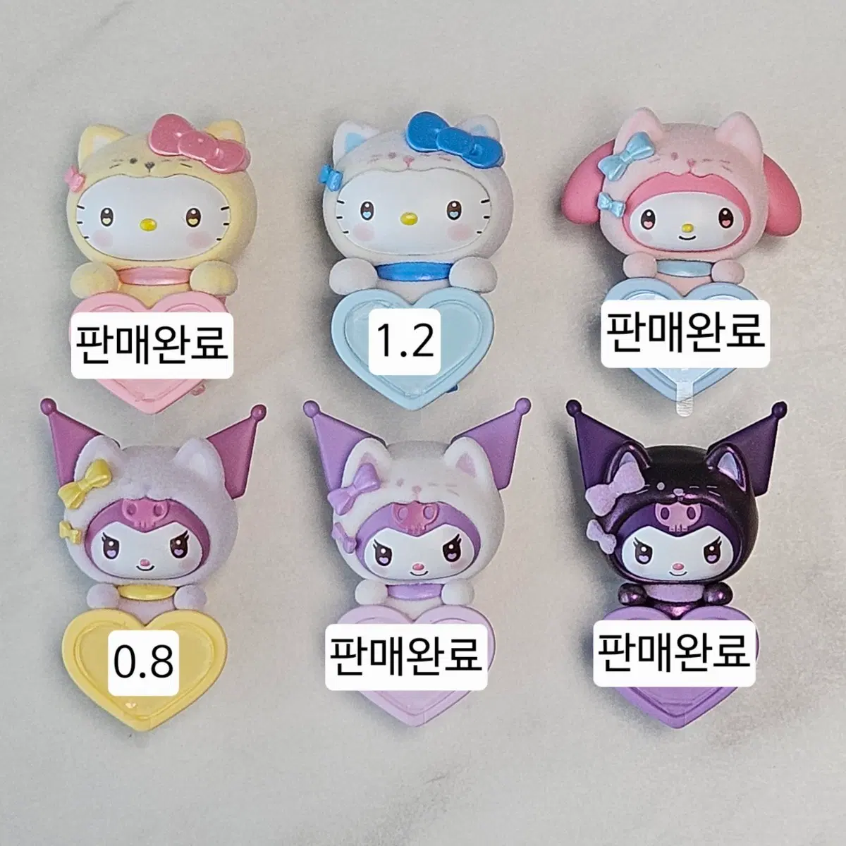 산리오 야옹이 하트 피규어 키티 쿠로미 히퍼 확정