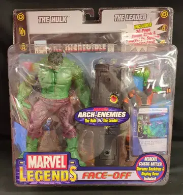 TOYBIZ 페이스 오프 헐크 VS 리더 (대두) 6인치