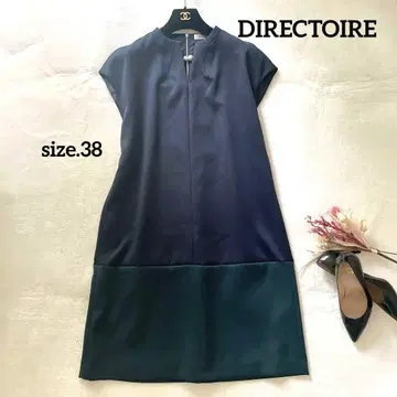 미사용품 DIRECTOIRE 바이컬러 포멀 원피스 38