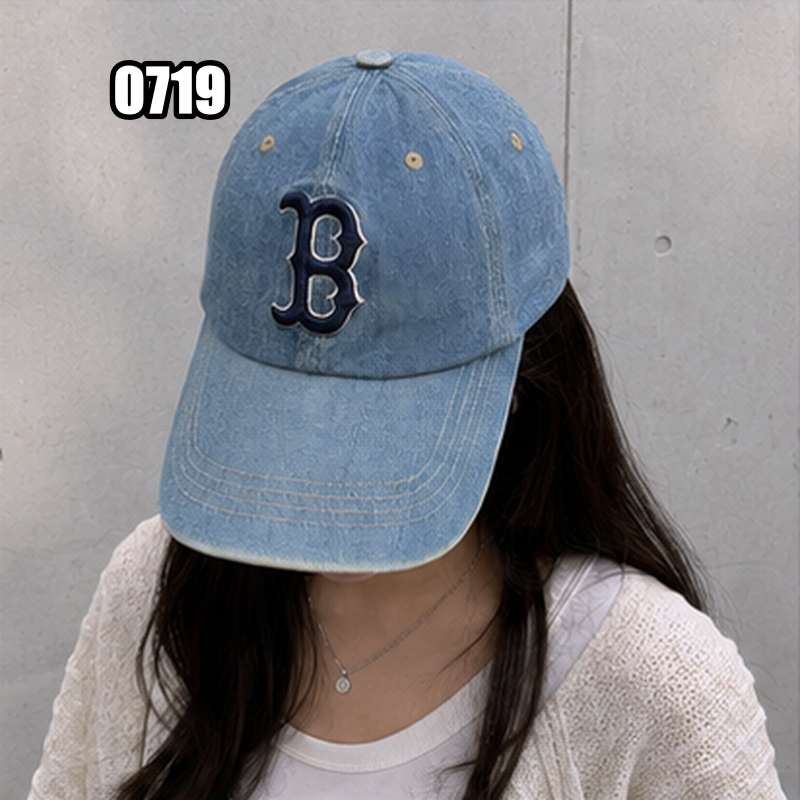 MLB 베이직 데님 언스트럭쳐 볼캡 보스턴 레드삭스
