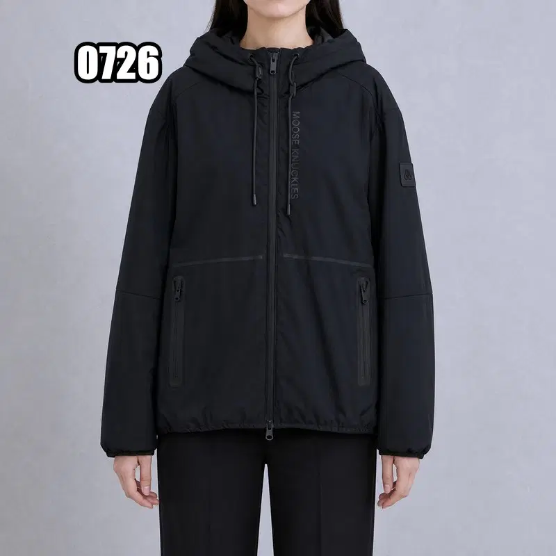 2XL 무스너클 그레이턴 바람막이 후드 자켓 블랙