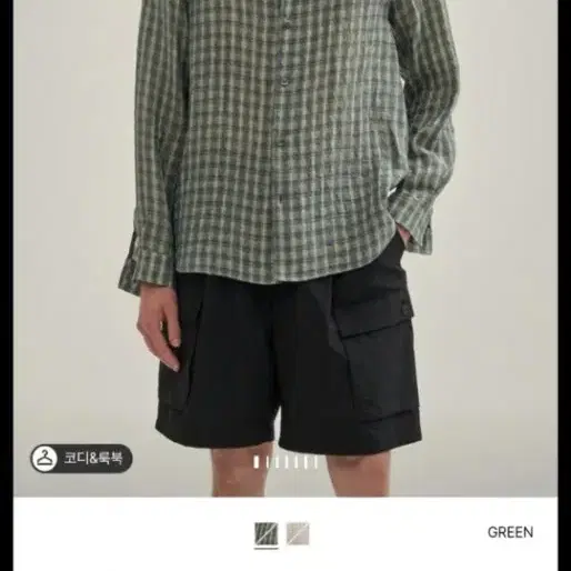 타임옴므 25SS 린넨 블렌드 시어서커 체크 셔츠