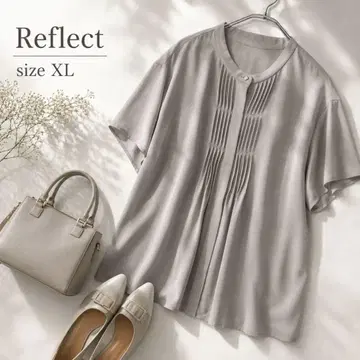 Reflect XL 빅 사이즈 핀턱 디테일 블라우스 13 접촉 냉감