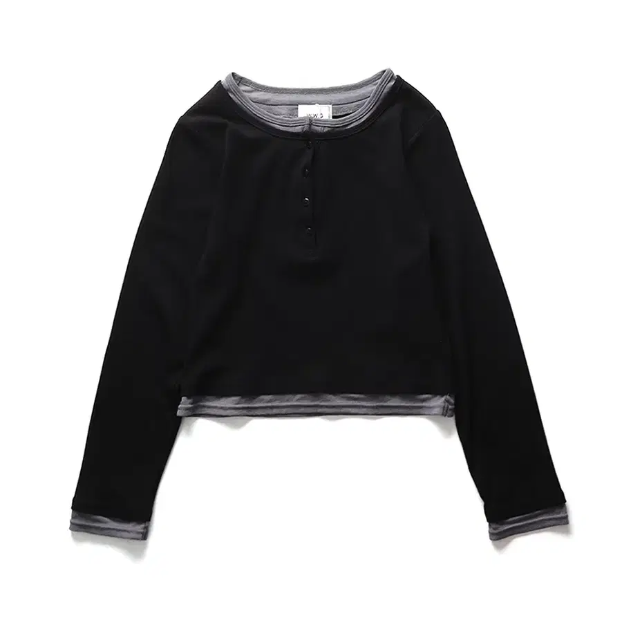 WHO'S WHO gallery Layered Henley Top