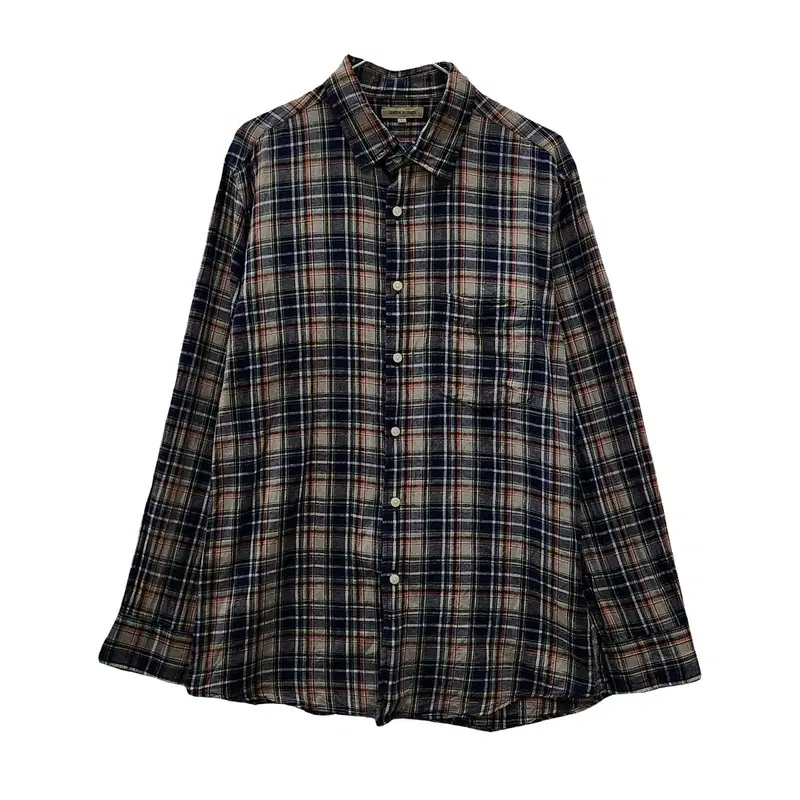 UNIQLO 유니클로 프레피 체크 린넨 셔츠 L