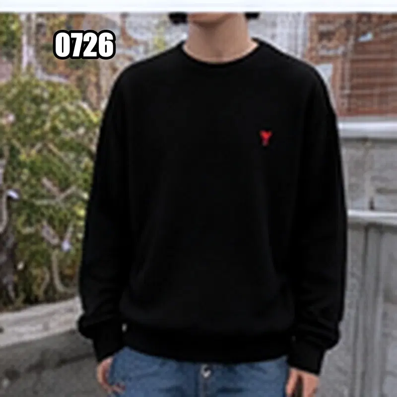 XL 아미 스몰 하트 로고 맨투맨
