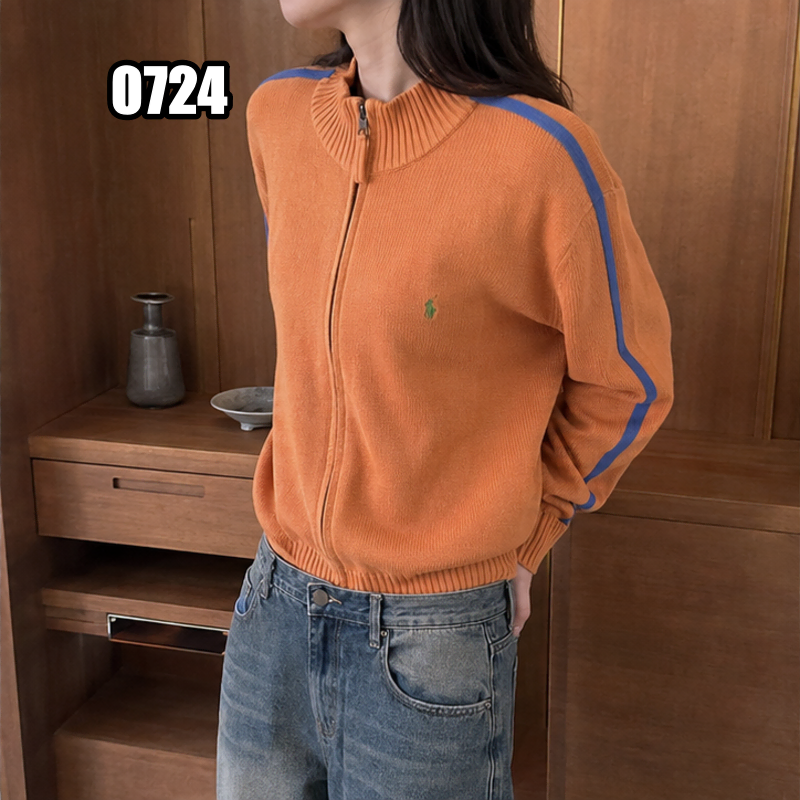 XL 폴로 랄프로렌 사이드라인 투웨이 니트 집업