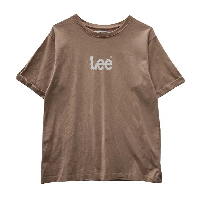 LEE 빈티지 올드스쿨 리 센터로고 카멜 브라운 반팔 티 L
