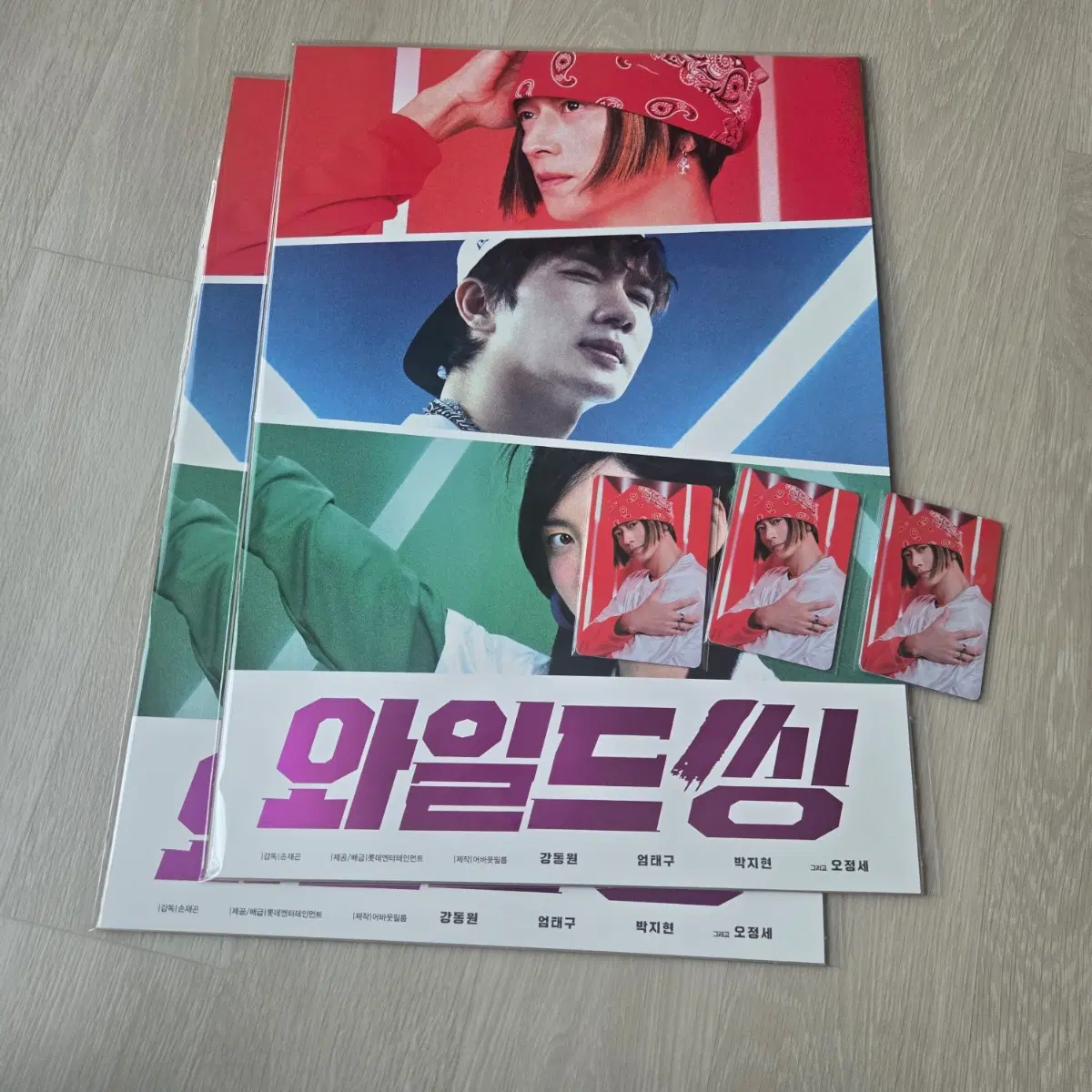 와일드씽 포스터(A3) + 포토카드 4종 1세트 강동원 외 포카 굿즈 특전 영화