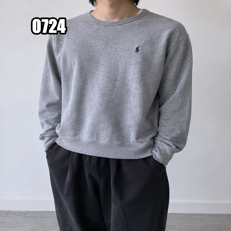 L 폴로 랄프로렌 클래식 크루넥 그레이 맨투맨