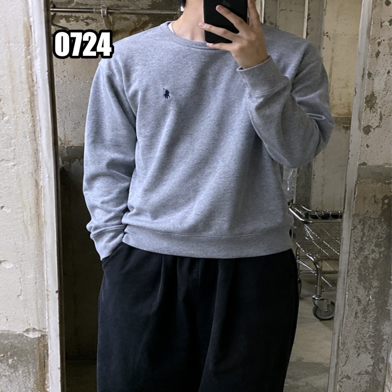 L 폴로 랄프로렌 클래식 크루넥 그레이 맨투맨