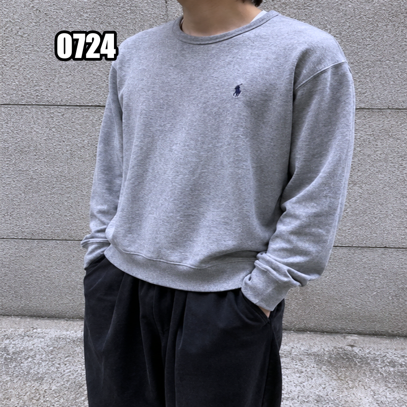 L 폴로 랄프로렌 클래식 크루넥 그레이 맨투맨