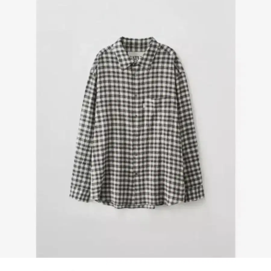 세터 오버사이즈 체크 셔츠 블랙 M