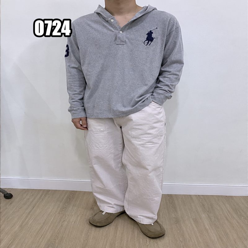 XL 폴로 랄프로렌 빅 포니 럭비 후드 티셔츠