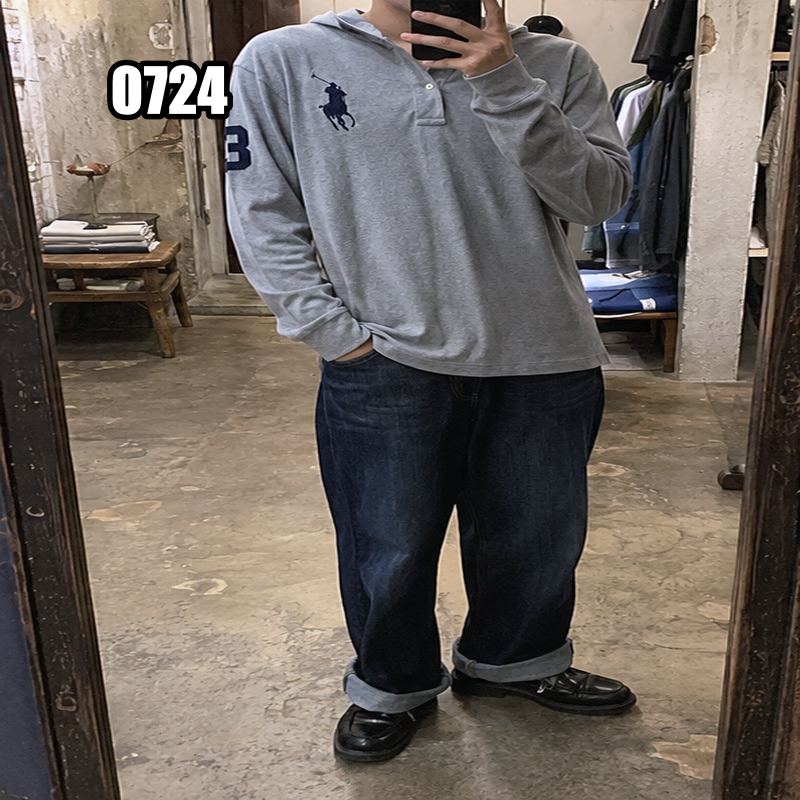 XL 폴로 랄프로렌 빅 포니 럭비 후드 티셔츠