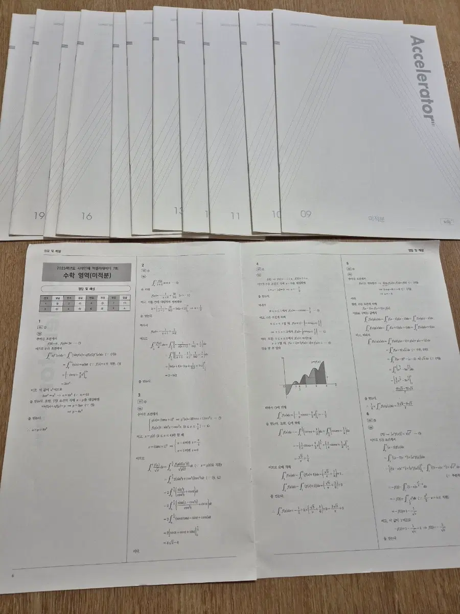 2025학년도 시대인재 엑셀러레이터 미적분 12회분+ 2024학년도 시대 엑셀러레이터 미적분 15회분  총 27회분 엄청할인함