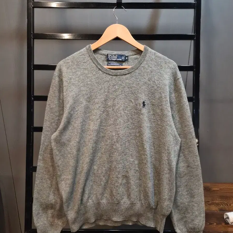 [M] 폴로 랄프로렌 Polo Ralph Lauren 그레이 메리노울 100% 크루넥 니트 5.9