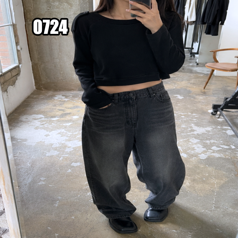 XL 폴로 랄프로렌 크루넥 크롭 니트