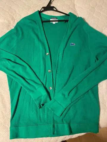 LACOSTE 가디건 그린 FR6 US XL