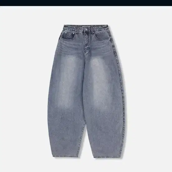 오버핏 데님 팬츠 블루