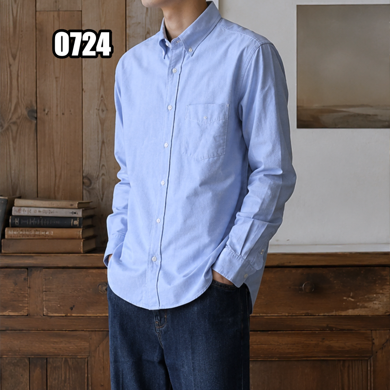 M 폴로 랄프로렌 골프 라인 오버핏 블루 코튼 셔츠