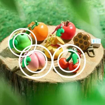 모여봐요 동물의 숲 후르츠 액세서리 키링 3종 세트
