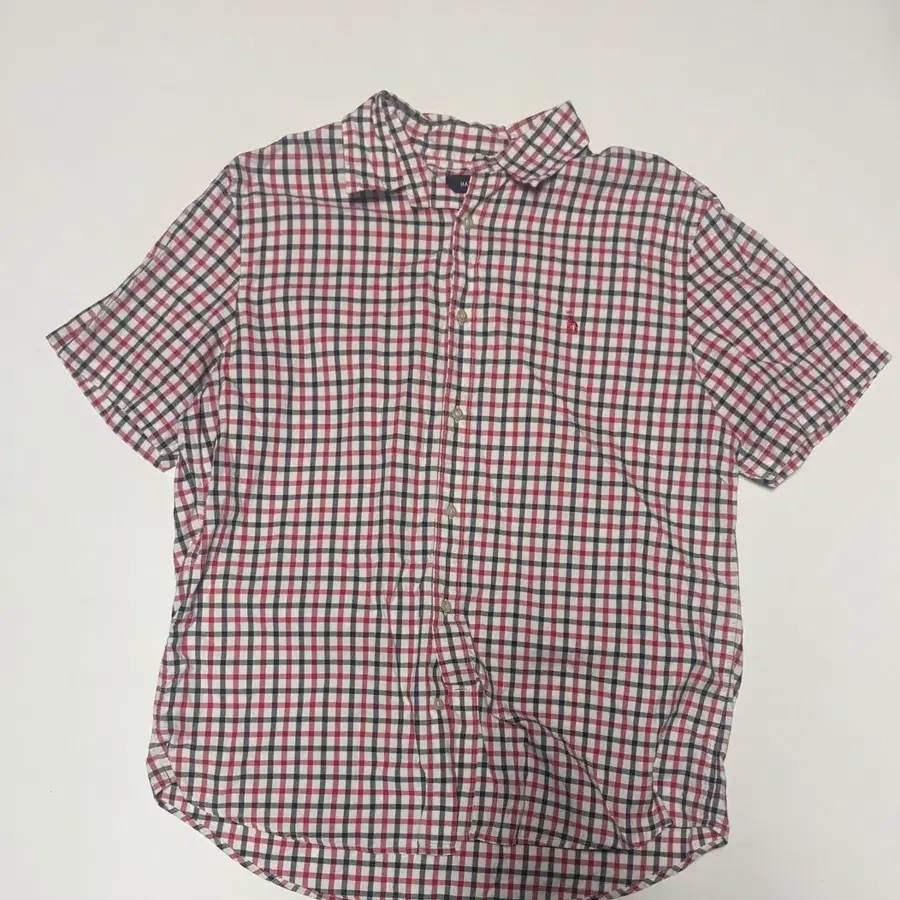헤지스 Hazzys 빈티지 오버핏 반팔 체크 셔츠 2XL