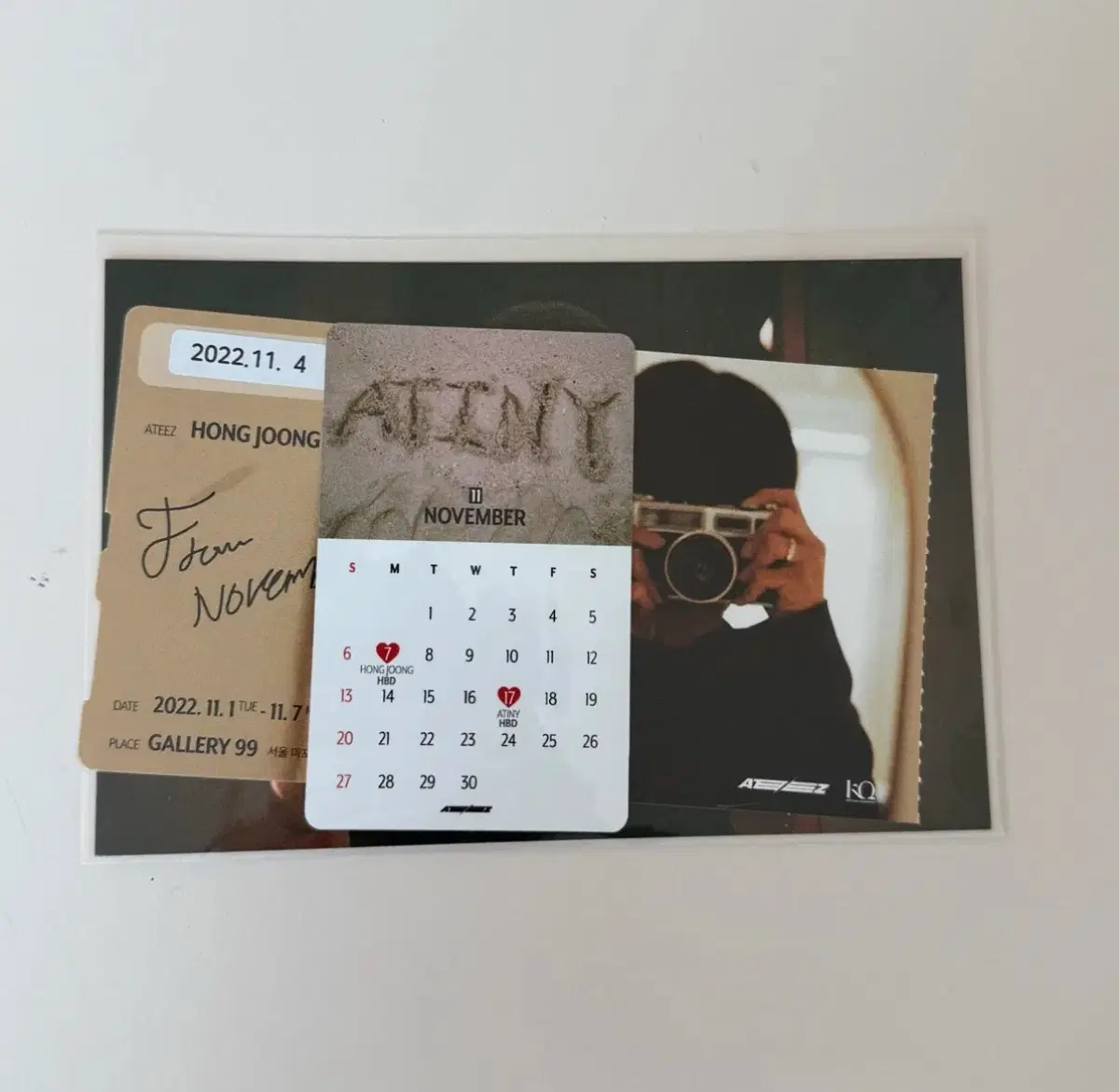 Ateez hongjoong 에이티즈 홍중 전시회 특전