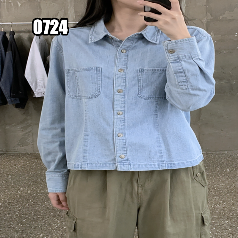 M 폴로 랄프로렌 라이트 워시 데님 셔츠