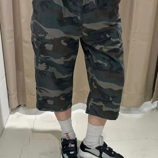 Selected 00's JAPAN Y2K 카모플라주 카고 반바지 R2977