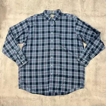 L.L.Bean 엘엘빈 체크 셔츠 파랑 블루