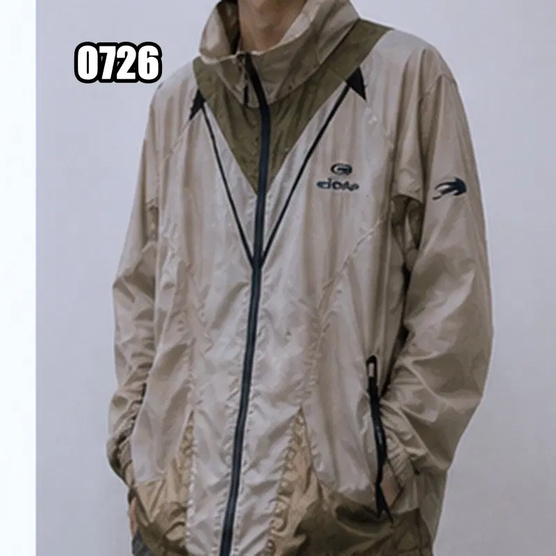 2XL 아이더 배색 경량 바람막이 재킷