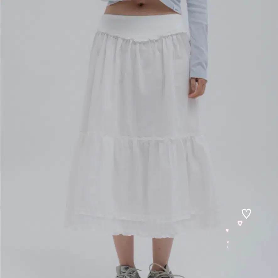 드라이로즈 프릴 스커트 캉캉 아이보리