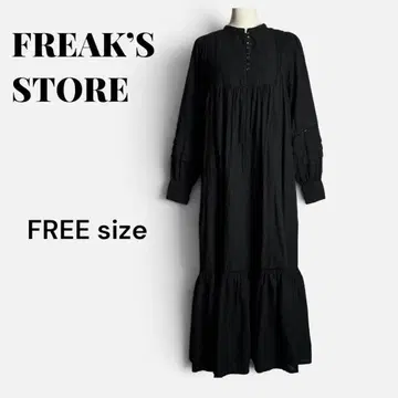 [ 새상품급 ] FREAK'S STORE 인도 면 총 자수 원피스 블랙