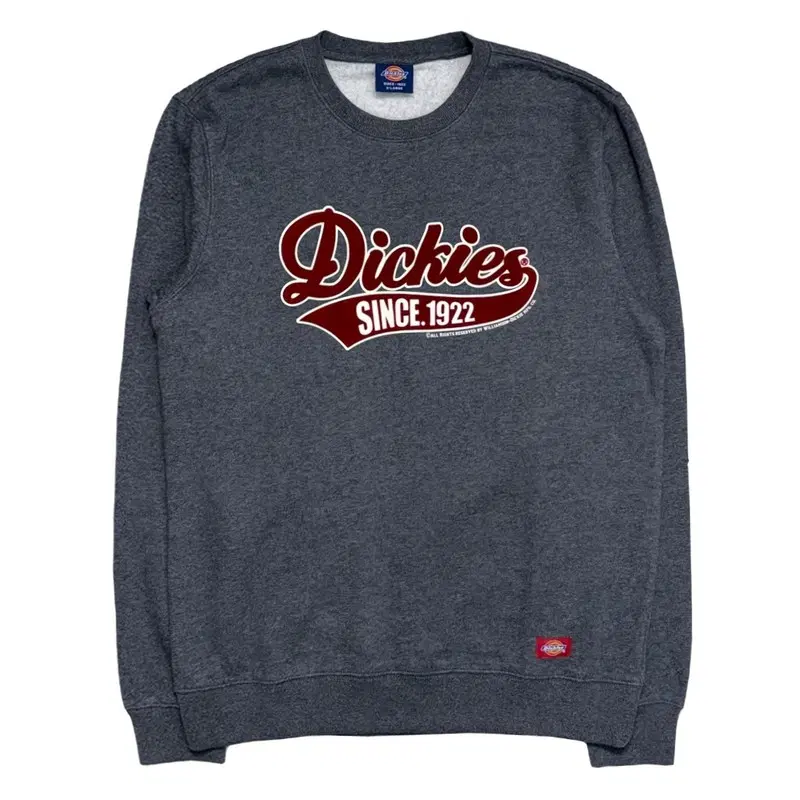 DICKIES 벨벳로고 맨투맨 그레이 XL