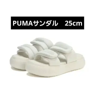 [ PUMA ] 우먼 마유 퍼피 슬라이드 샌들 화이트
