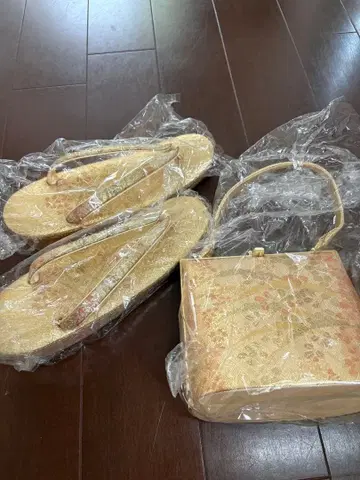 조리 백 세트 일본 정통의상 소품 골드 계열