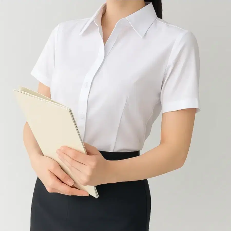 기본 면접 셔츠 유니폼 블라우스 반팔